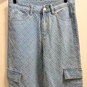 Light Blue Patterned Men's Jeans
